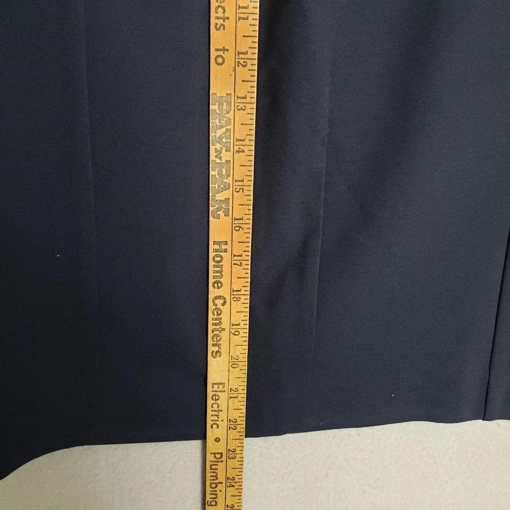Cabi Newport Pencil Skirt Navy Blue Ponte Stretch Classic Preppy Minimalist 8